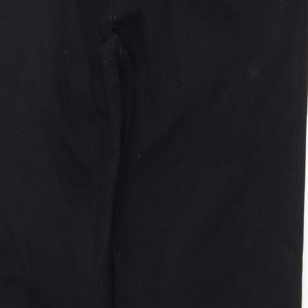 H&M Womens Black Cotton Straight Jeans Size 32 in Regular Zip