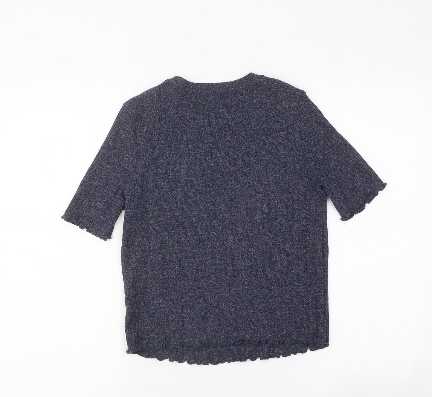Limited Edition Womens Blue Viscose Basic T-Shirt Size 12 Round Neck