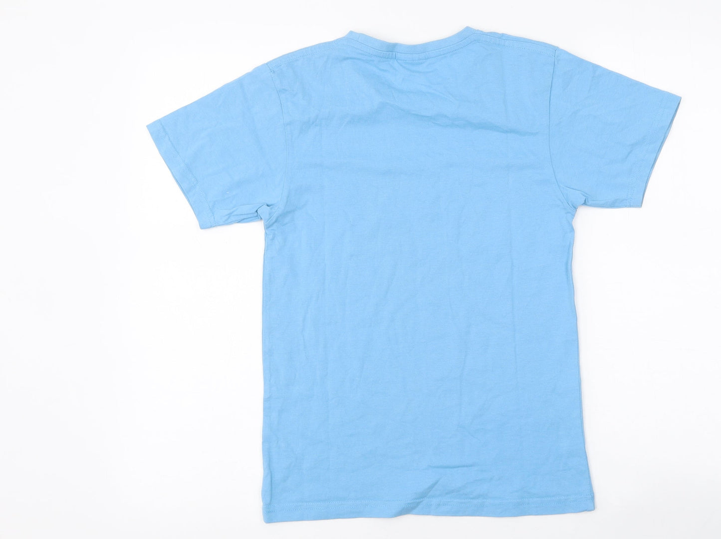 Uneek Boys Blue 100% Cotton Basic T-Shirt Size 9-10 Years Round Neck Pullover