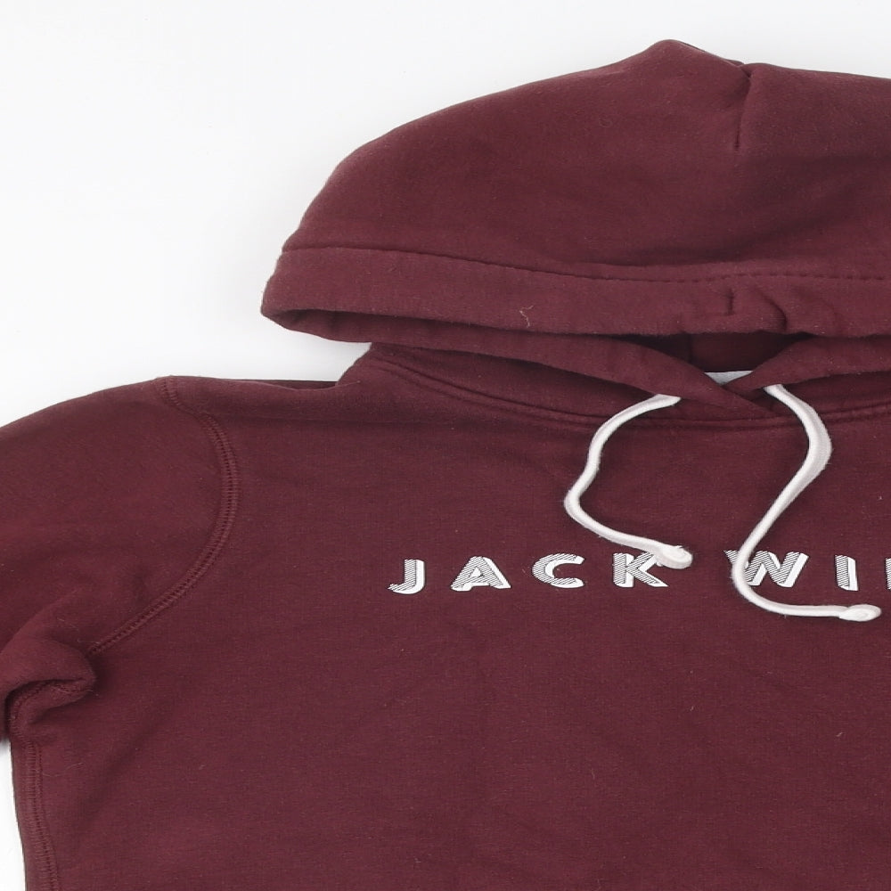 Jack Wills Womens Brown Cotton Pullover Hoodie Size 8 Pullover