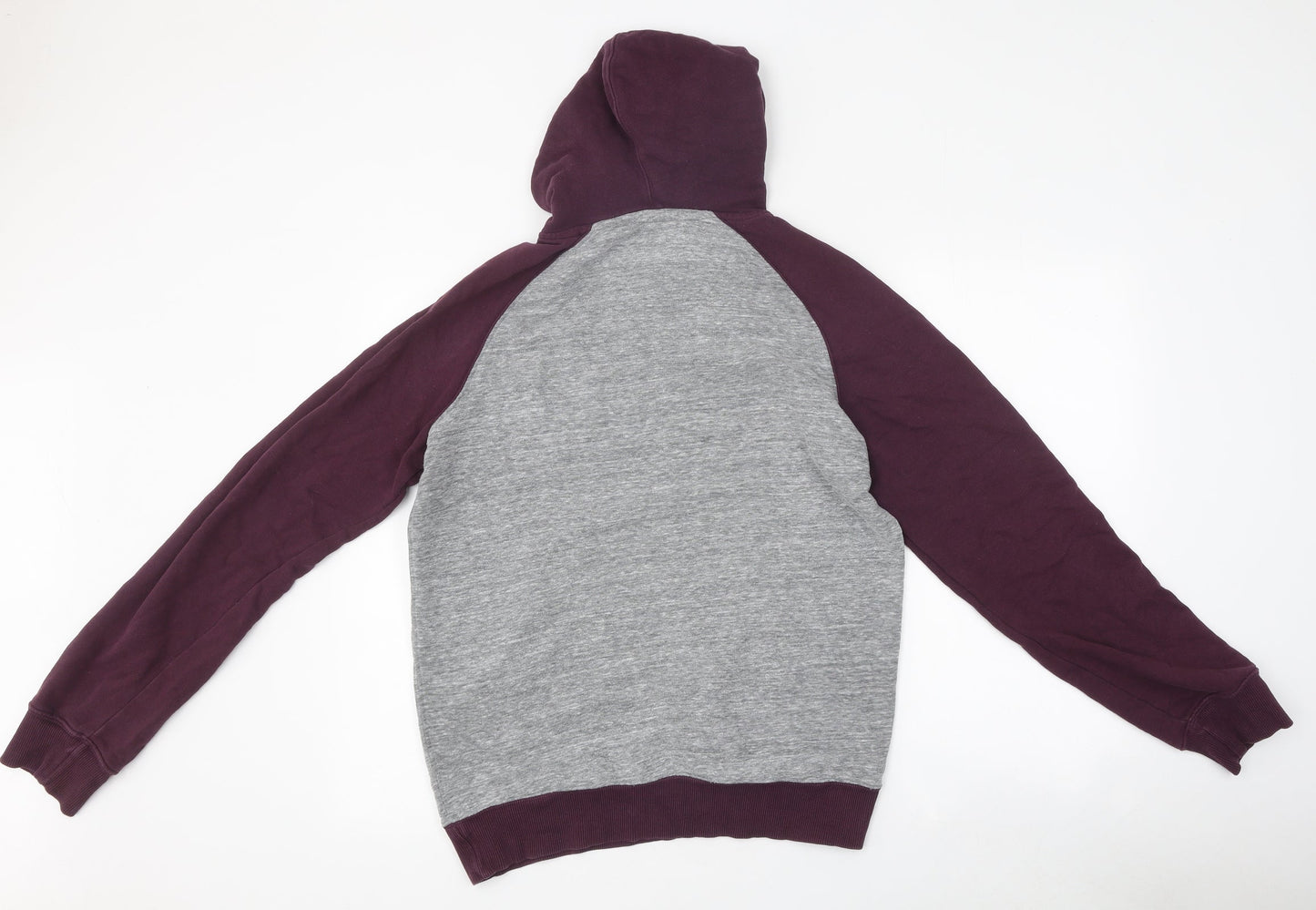 Easy Mens Pink Cotton Pullover Hoodie Size S