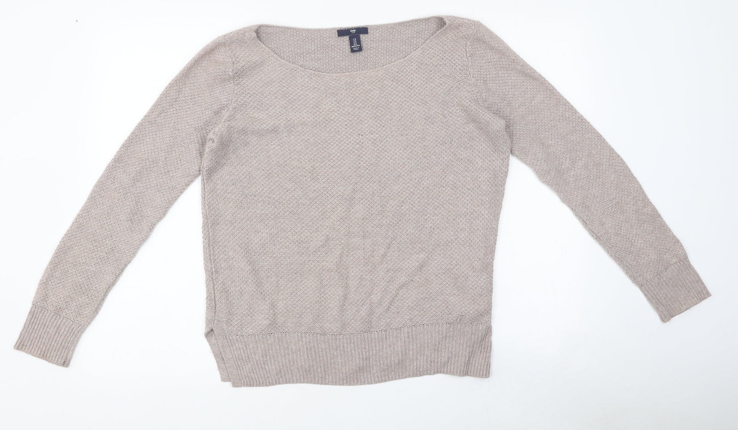 Gap Womens Beige Polyester Pullover Sweatshirt Size S Pullover