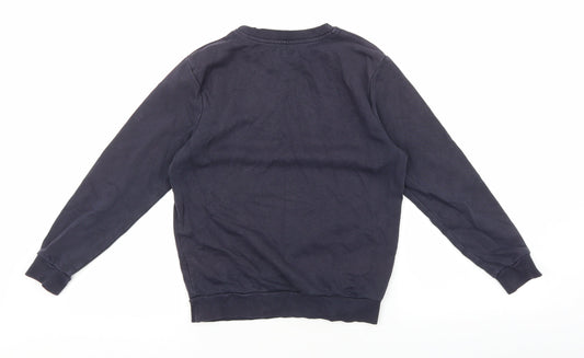 George Boys Blue Cotton Pullover Sweatshirt Size 9-10 Years Pullover
