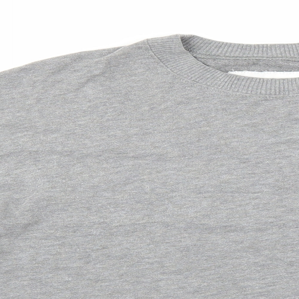 Hollister Womens Grey Cotton Pullover Sweatshirt Size XS Pullover - Flower Detail