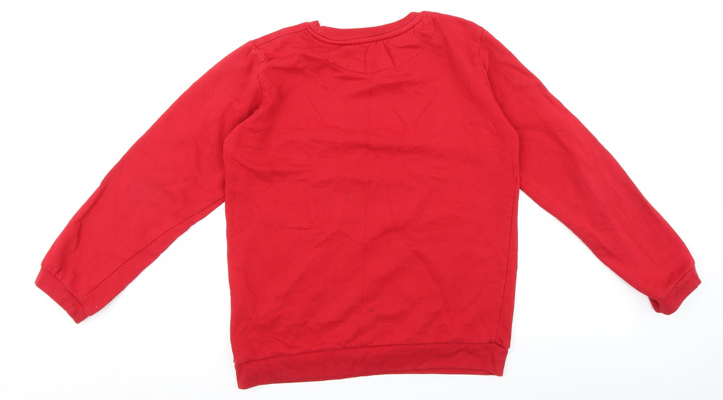 PEP&CO Boys Red Cotton Pullover Sweatshirt Size 12-13 Years Pullover