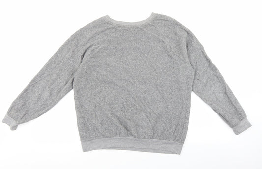 Dorothy Perkins Womens Grey Cotton Pullover Sweatshirt Size 10 Pullover - Soho New Yrok