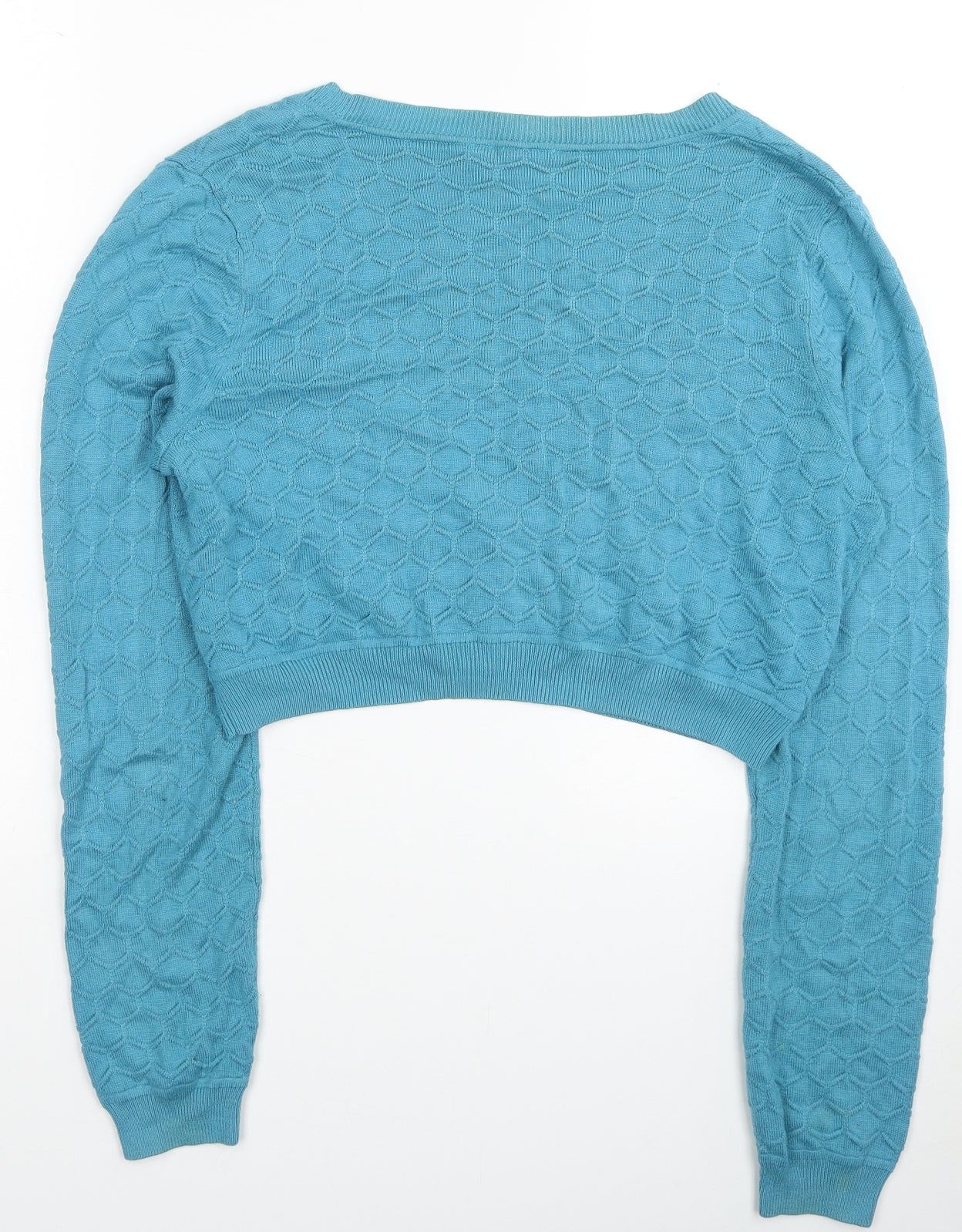 Mexx Womens Blue V-Neck Cotton Cardigan Jumper Size XL