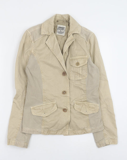 Timberland Womens Beige Jacket Size 8 Button