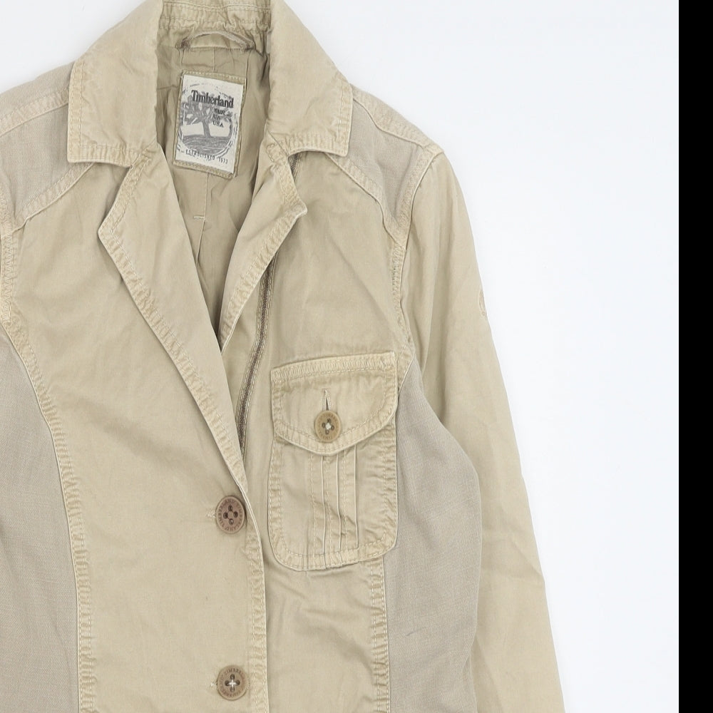 Timberland Womens Beige Jacket Size 8 Button
