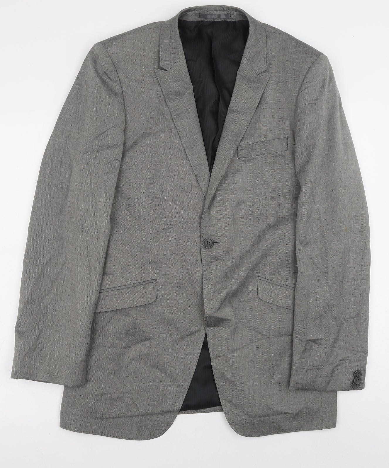 topma Mens Grey Polyester Jacket Blazer Size 40