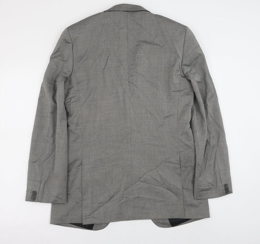 topma Mens Grey Polyester Jacket Blazer Size 40