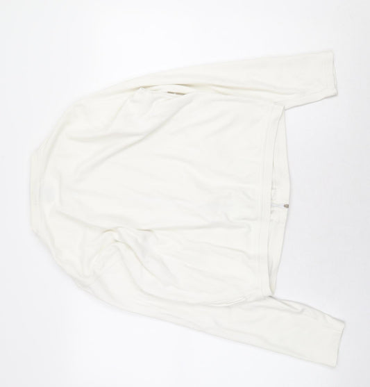 Cotton & Co Womens White Jacket Size M Zip