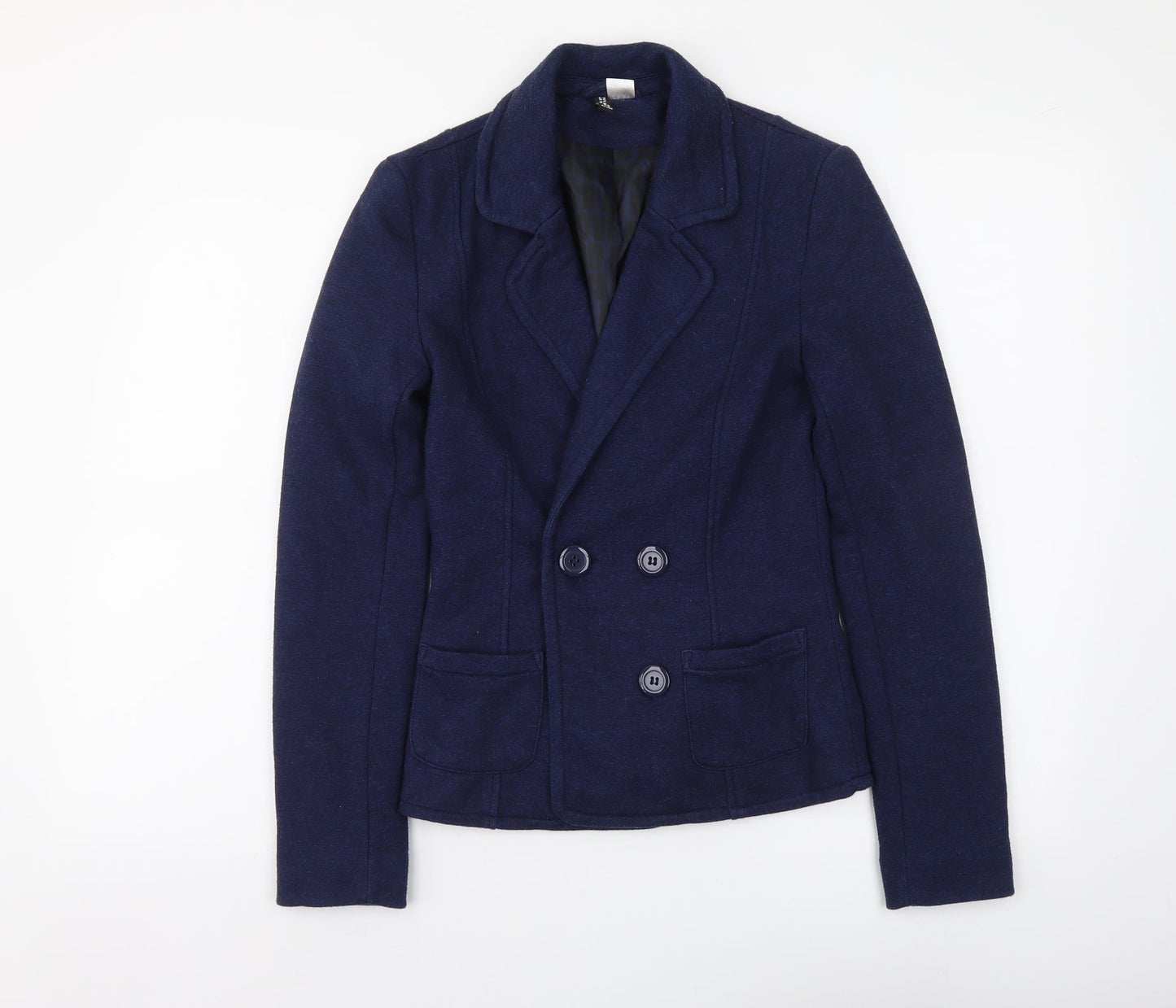 H&M Womens Blue Jacket Blazer Size XS Button