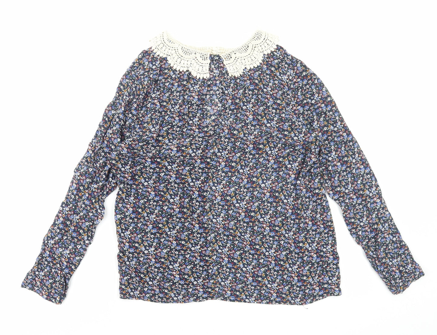 Pins & Needles Womens Multicoloured Floral Viscose Basic Blouse Size XS Collared