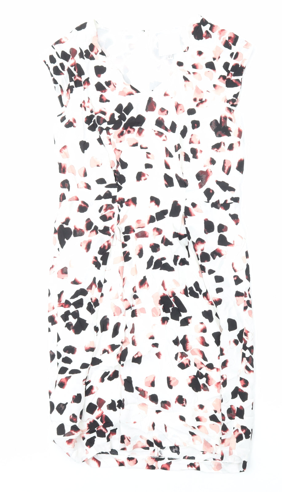 In Wear Womens Multicoloured Geometric Polyester Tank Dress Size 10 V-Neck Zip