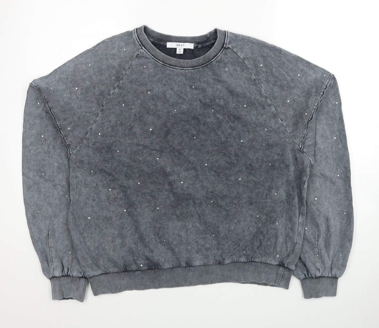 NEXT Womens Grey Cotton Pullover Sweatshirt Size M Pullover
