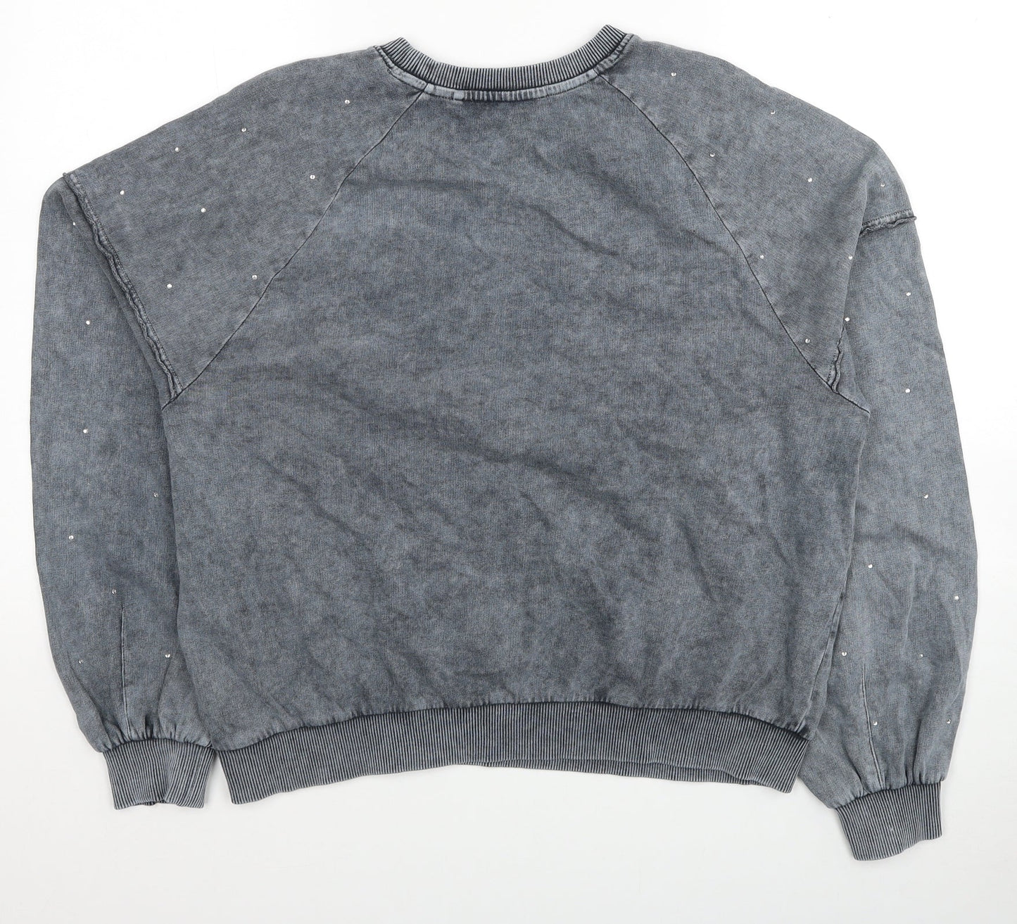 NEXT Womens Grey Cotton Pullover Sweatshirt Size M Pullover