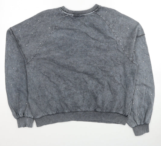 NEXT Womens Grey Cotton Pullover Sweatshirt Size M Pullover