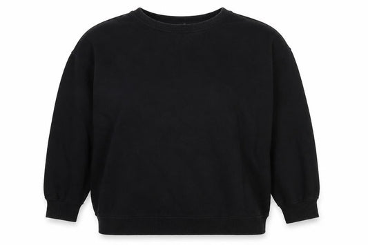 Primark Womens Black Cotton Pullover Sweatshirt Size 10 Pullover