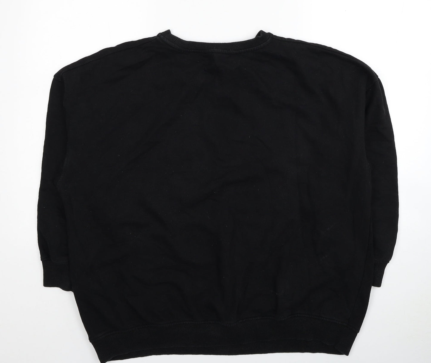Primark Womens Black Cotton Pullover Sweatshirt Size 10 Pullover