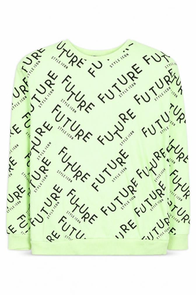 George Boys Green Cotton Pullover Sweatshirt Size 12-13 Years Pullover - Future Style Icon