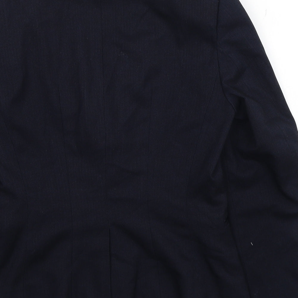 H&M Womens Blue Polyester Jacket Blazer Size 6