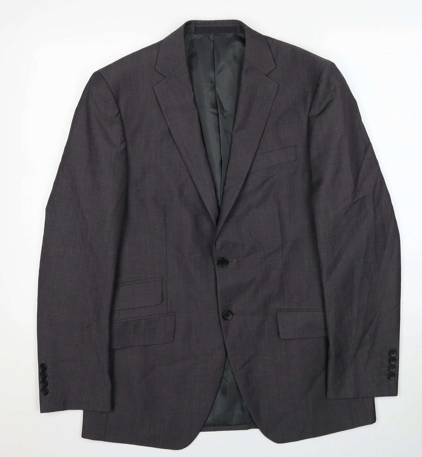 Marks and Spencer Mens Grey Polyester Jacket Blazer Size M