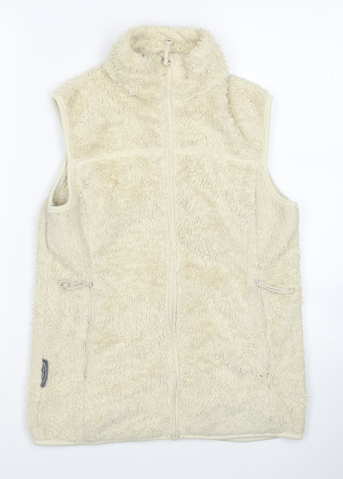 Mountain Life Womens Beige Gilet Waistcoat Size 10 Zip