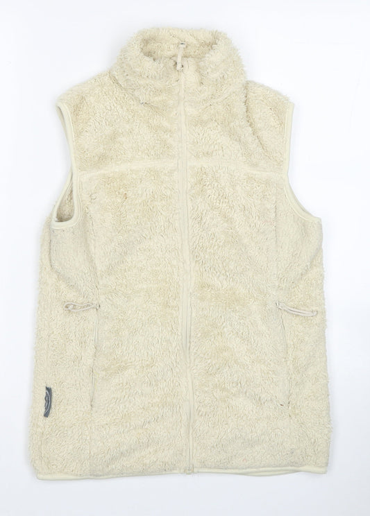 Mountain Life Womens Beige Gilet Waistcoat Size 10 Zip