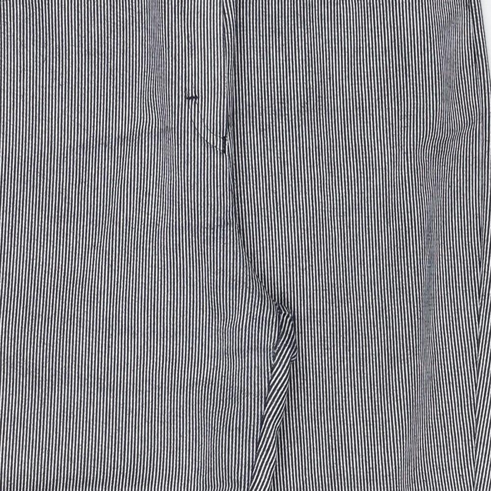 E-vie Womens Multicoloured Striped Cotton Straight Jeans Size 14 Regular Zip