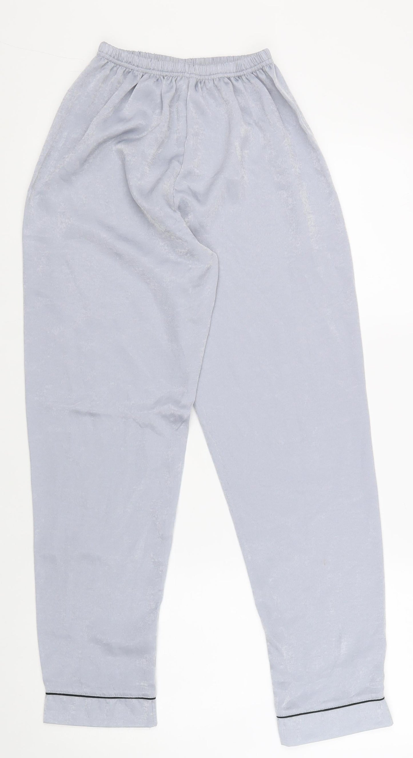 Preworn Womens Grey Polyester Trousers Size S Regular