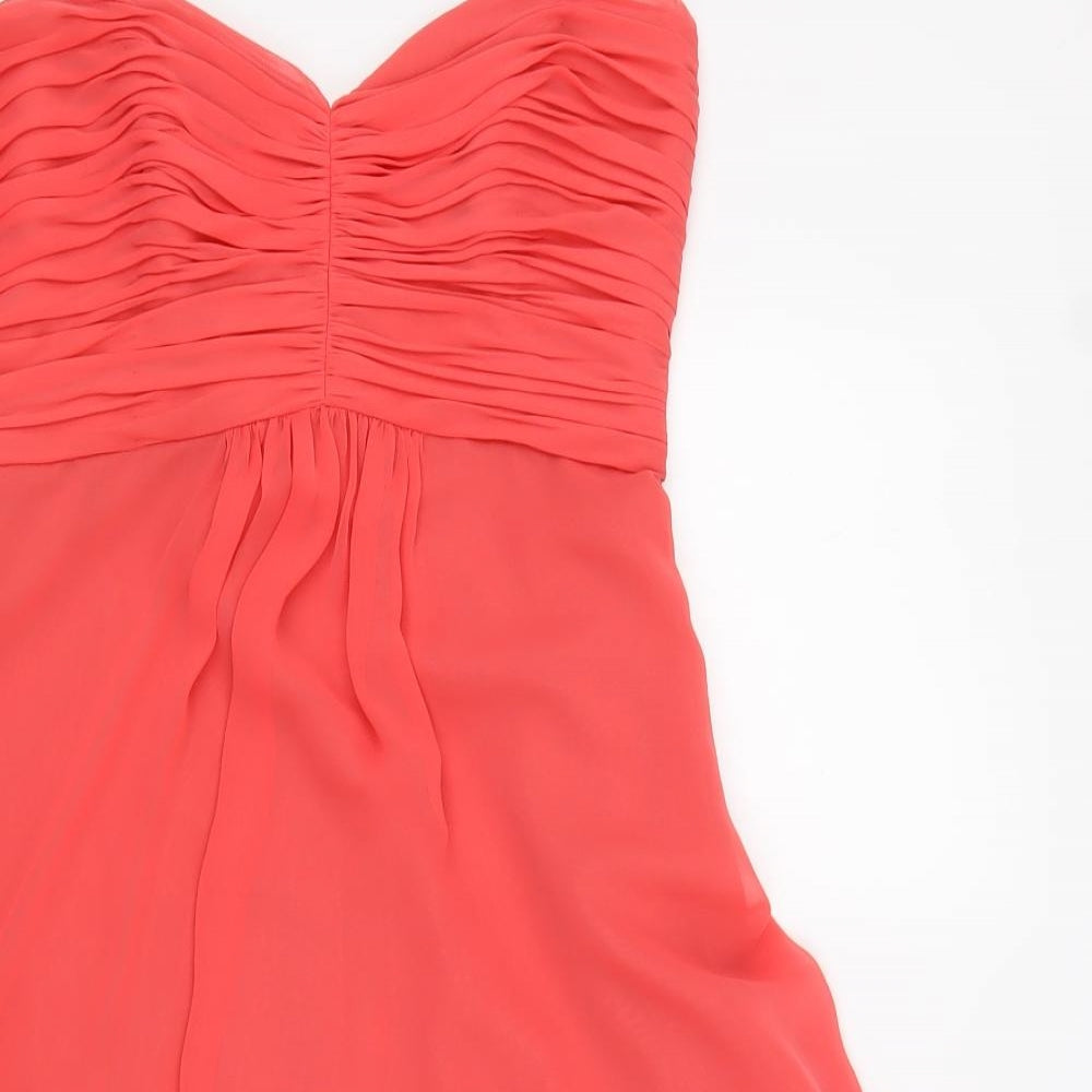 Ariella Womens Pink Polyester Mini Size 6 Sweetheart Lace Up