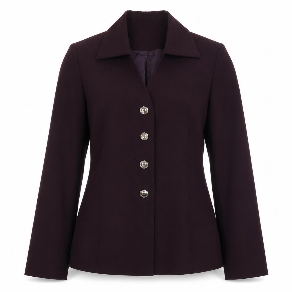Kasper Womens Purple Jacket Size 8 Button