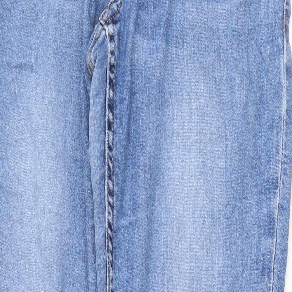 H&M Womens Blue Cotton Skinny Jeans Size 8 Regular Zip