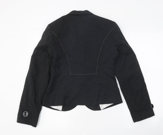 Marks and Spencer Womens Black Jacket Blazer Size 10 Button