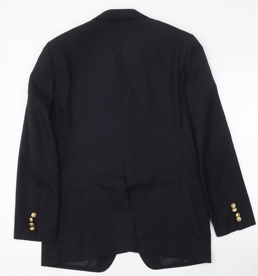Barrage Mens Black Polyester Jacket Blazer Size 38