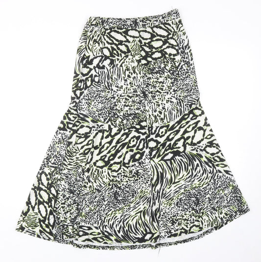 Ency Womens Multicoloured Geometric Polyester Trumpet Skirt Size 8