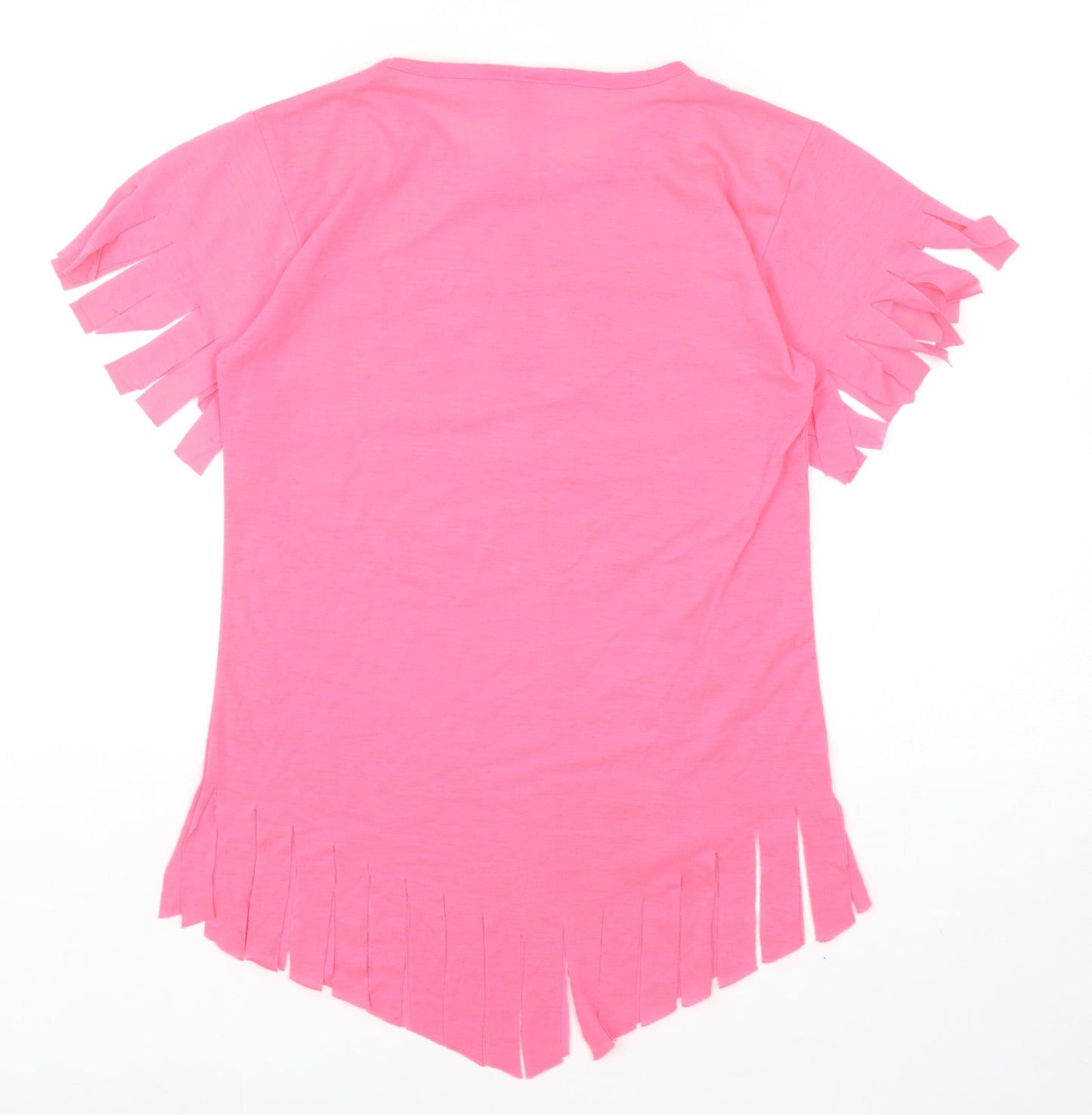 Anbor Womens Pink Polyester Basic T-Shirt Size 12 Crew Neck - Tik Tok
