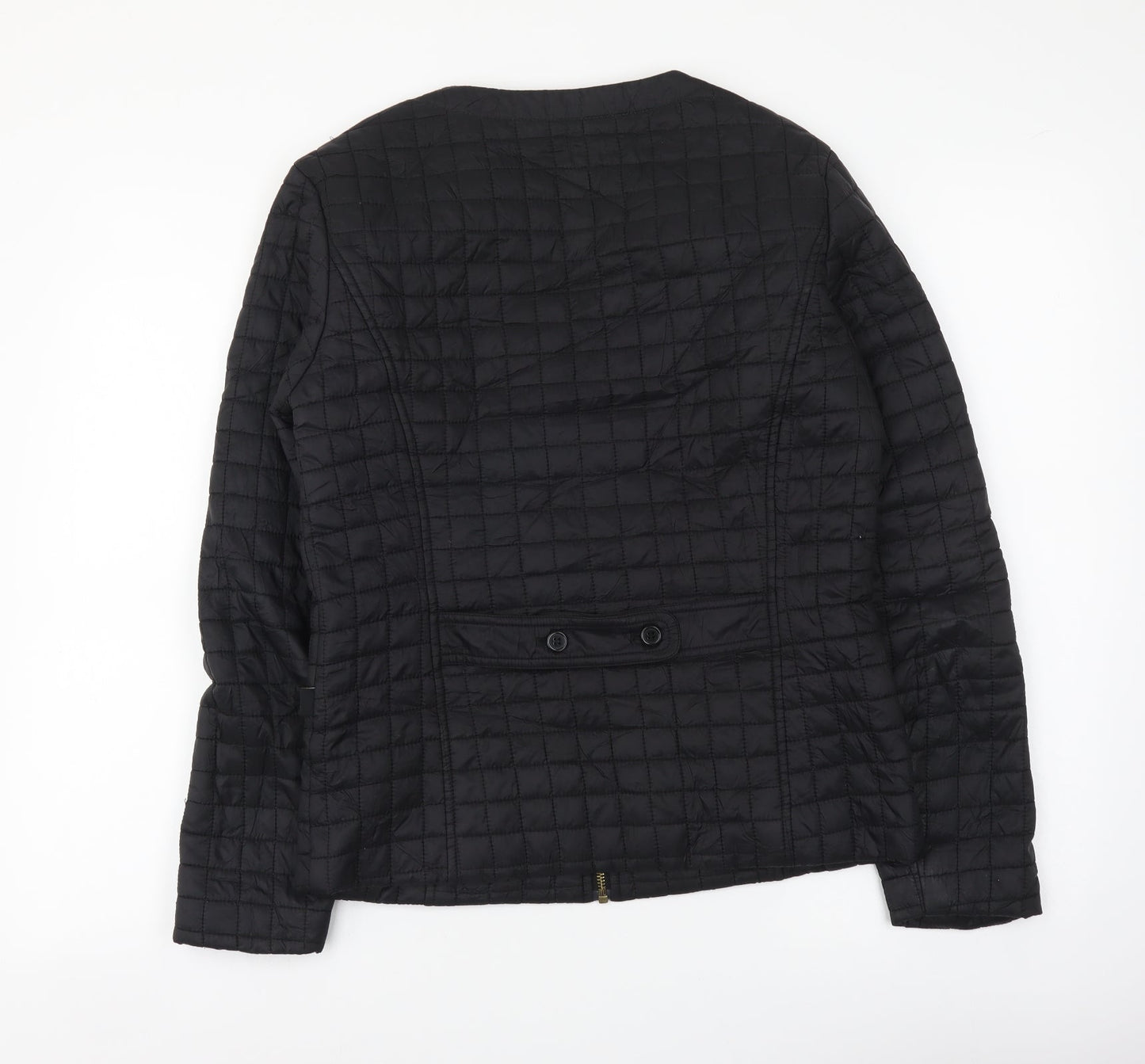 Incorporate Wear Womens Black Quilted Jacket Size S Zip