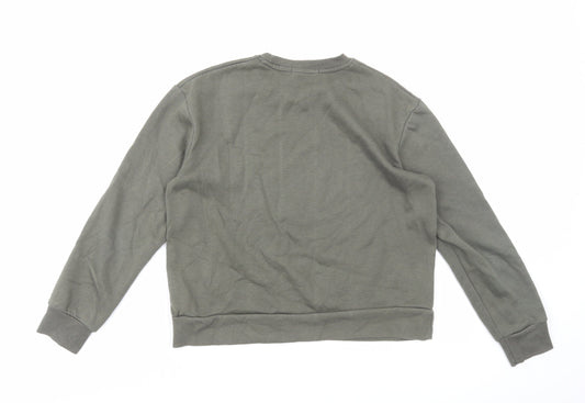 Primark Womens Green Cotton Pullover Sweatshirt Size 2XS Pullover