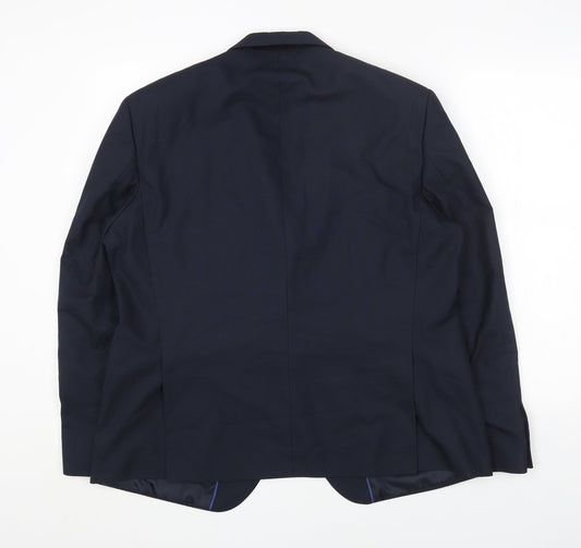 Marks and Spencer Mens Blue Polyester Jacket Blazer Size 44