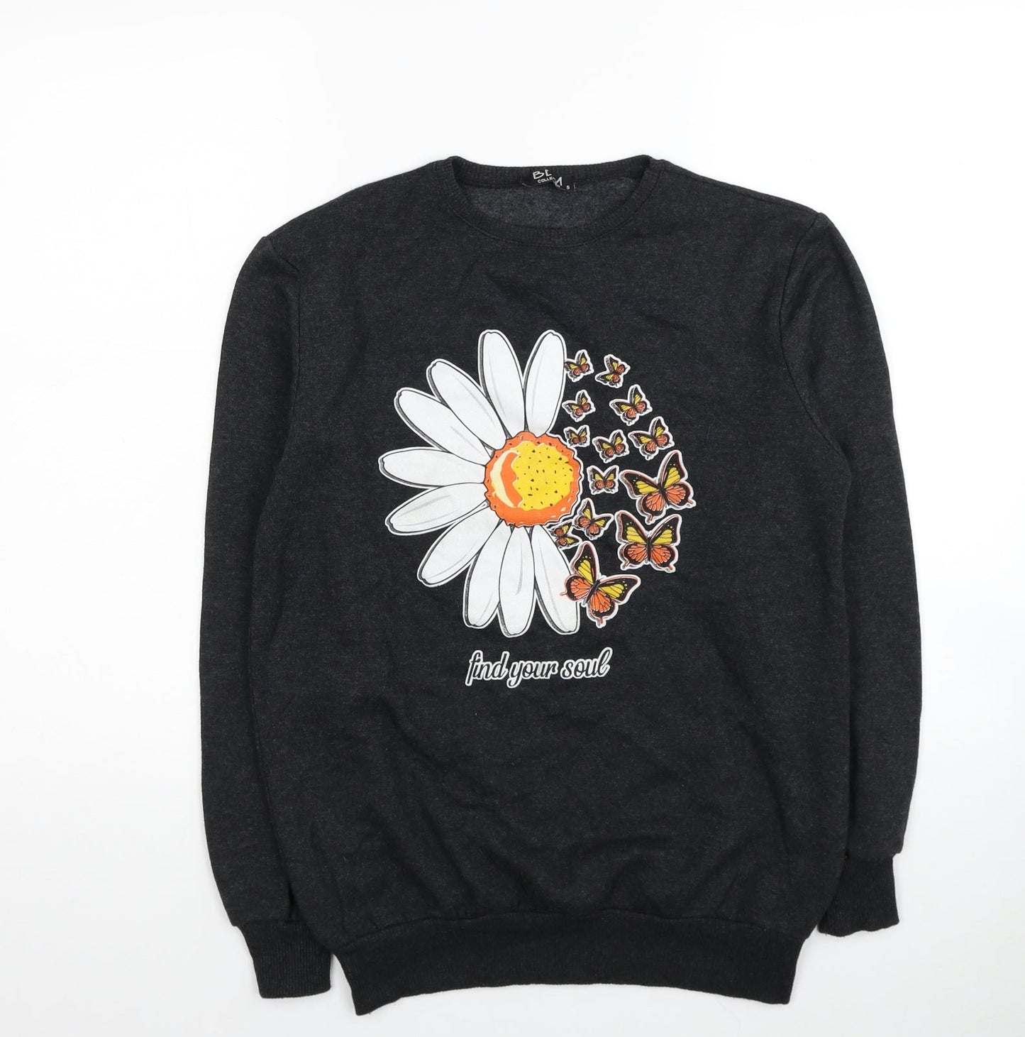 BDM Collection Womens Grey Polyester Pullover Sweatshirt Size S Pullover - Find Your Soul