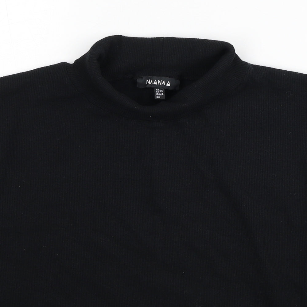 Nanaa Womens Black Cotton Pullover Sweatshirt Size 14 Pullover