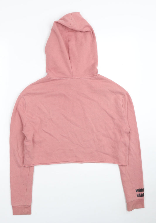 Divided by H&M Womens Pink Cotton Pullover Hoodie Size XS Pullover - Play Hard