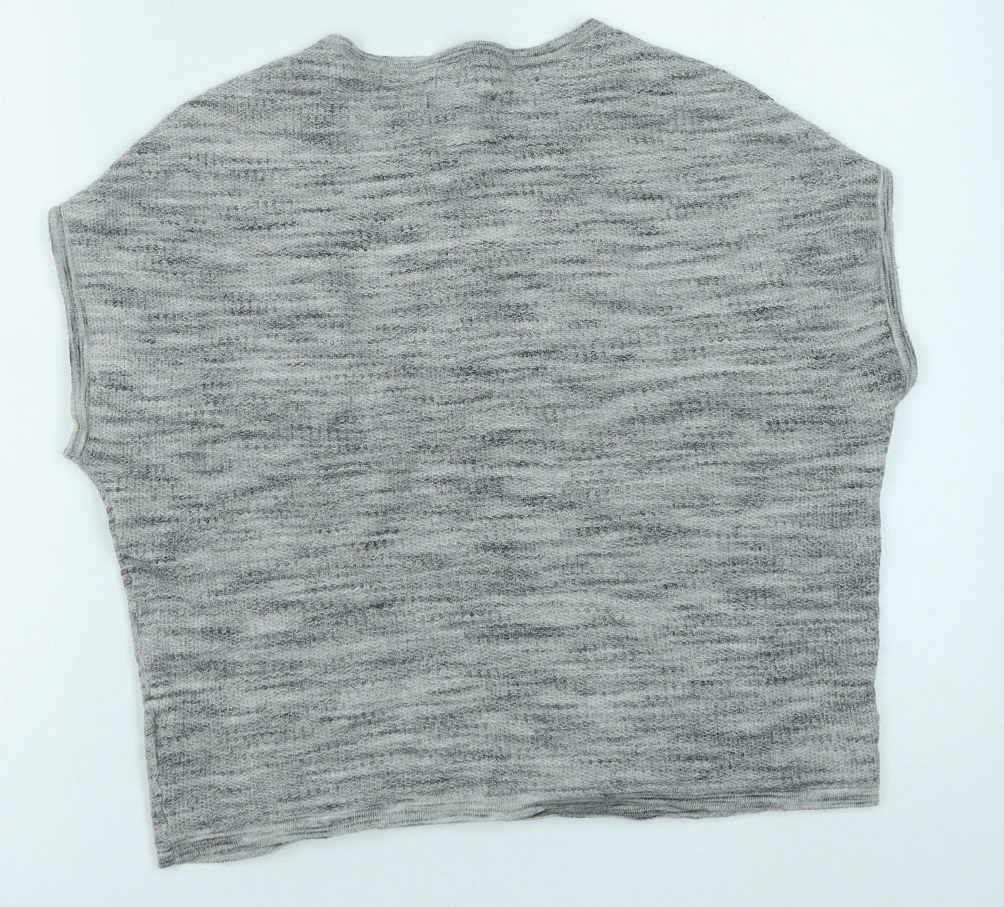 Nicole Miller Womens Grey Round Neck Wool Pullover Jumper Size M