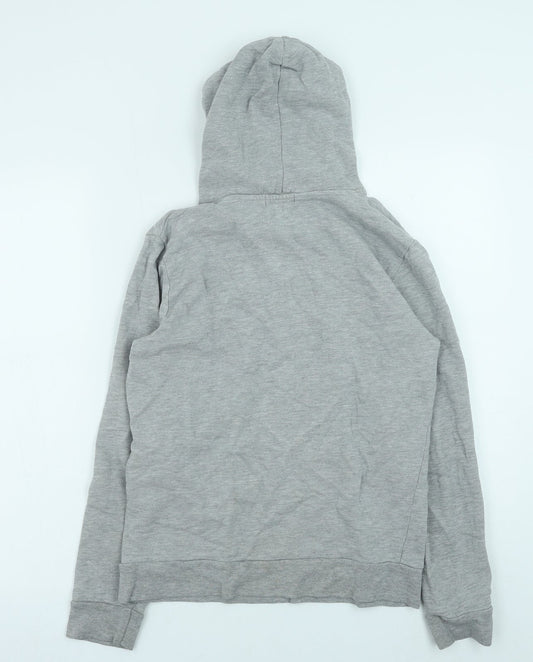 Topman Womens Grey Cotton Pullover Hoodie Size 2XS Pullover