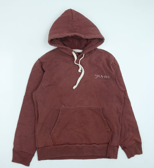 Jack Wills Womens Pink Cotton Pullover Hoodie Size 8 Pullover