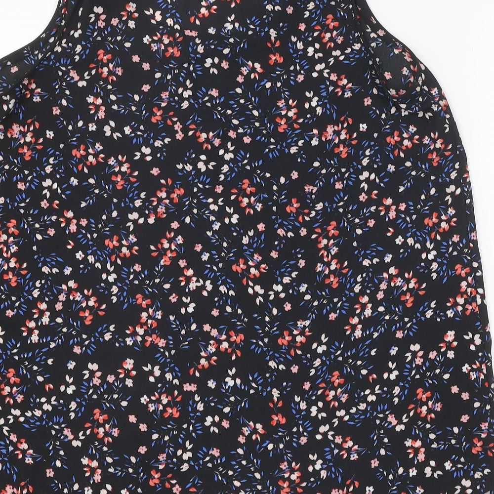 Collections Womens Multicoloured Floral Polyester Basic Tank Size M Scoop Neck