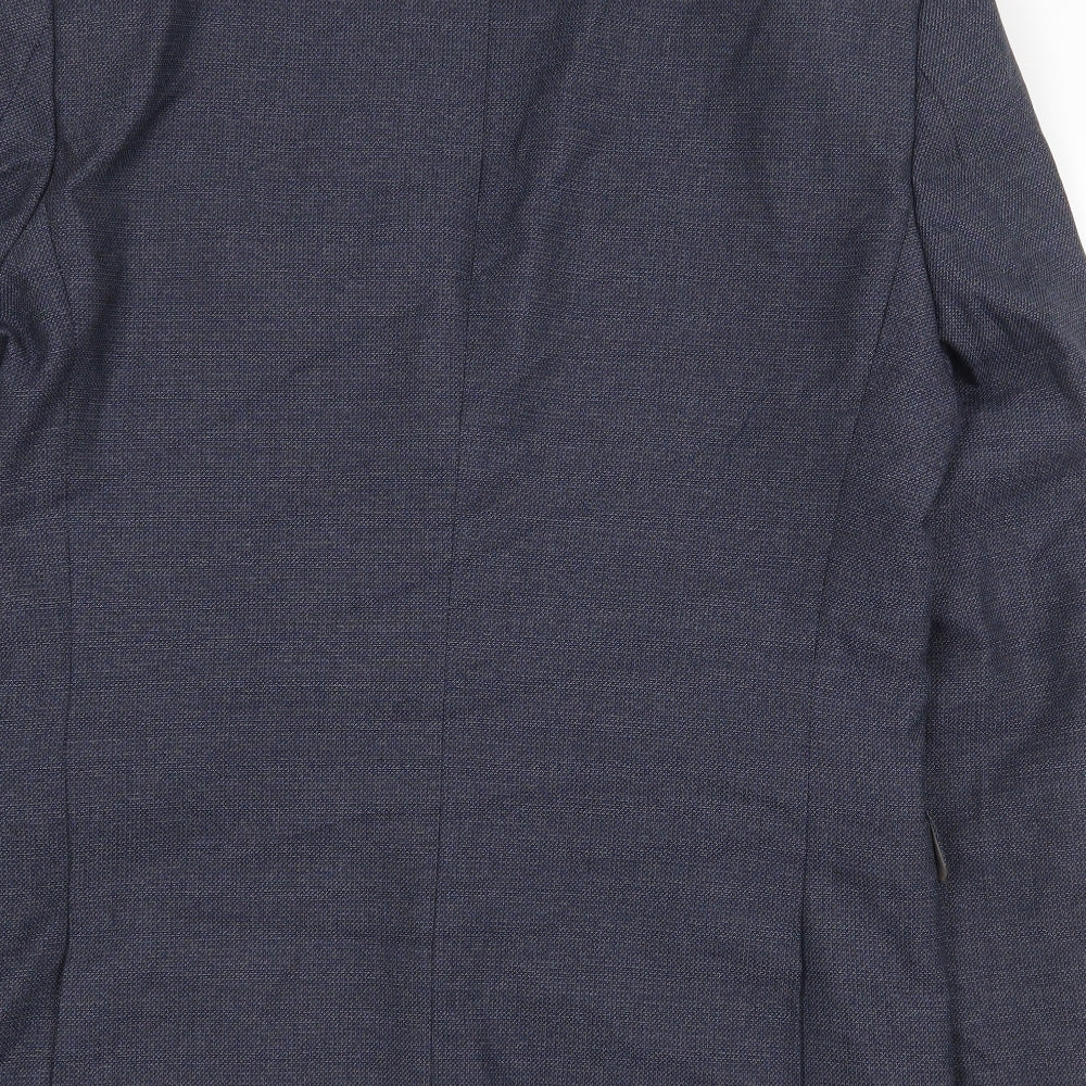NEXT Mens Blue Polyester Jacket Blazer Size 38