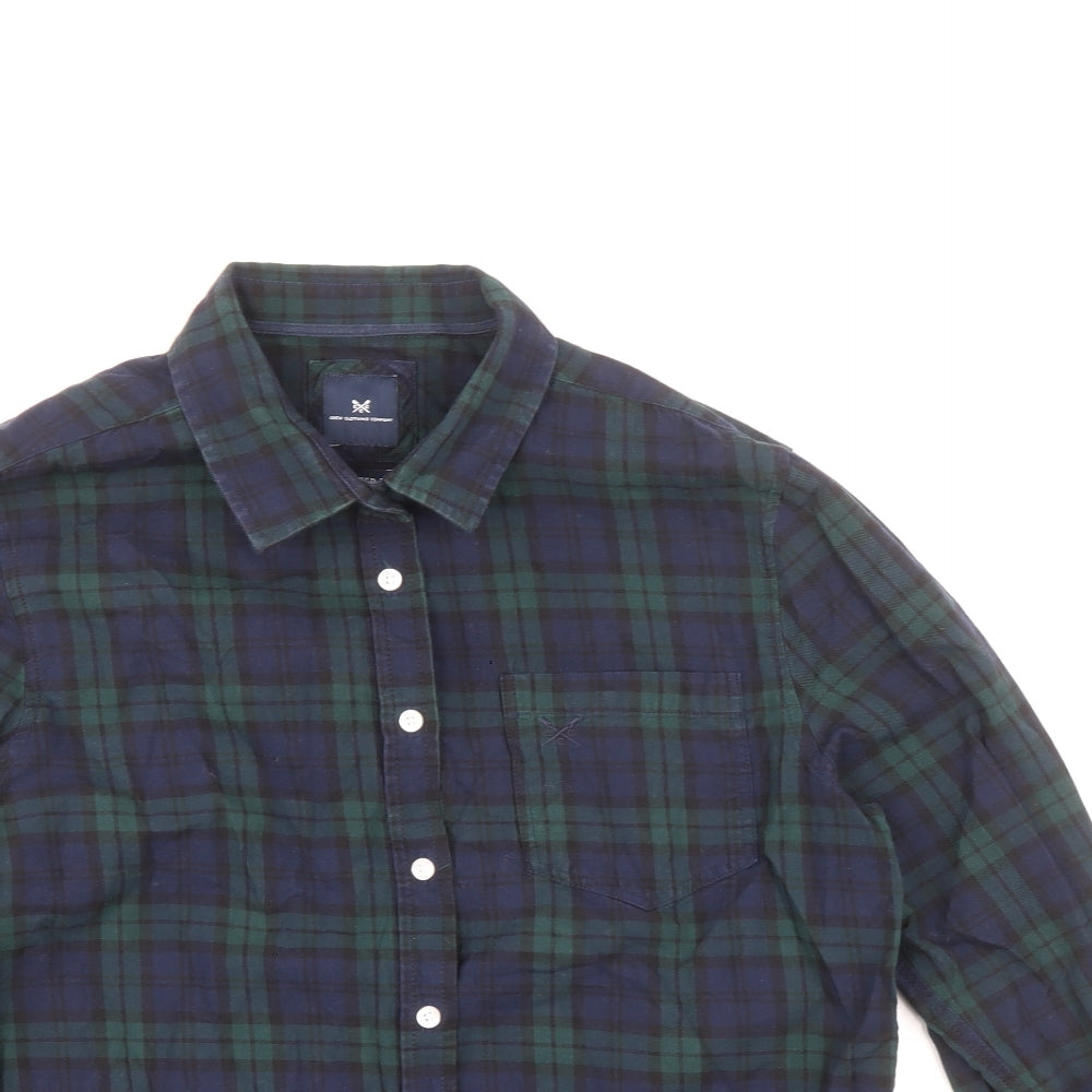 Crew Clothing Womens Multicoloured Plaid 100% Cotton Basic Button-Up Size 8 Collared